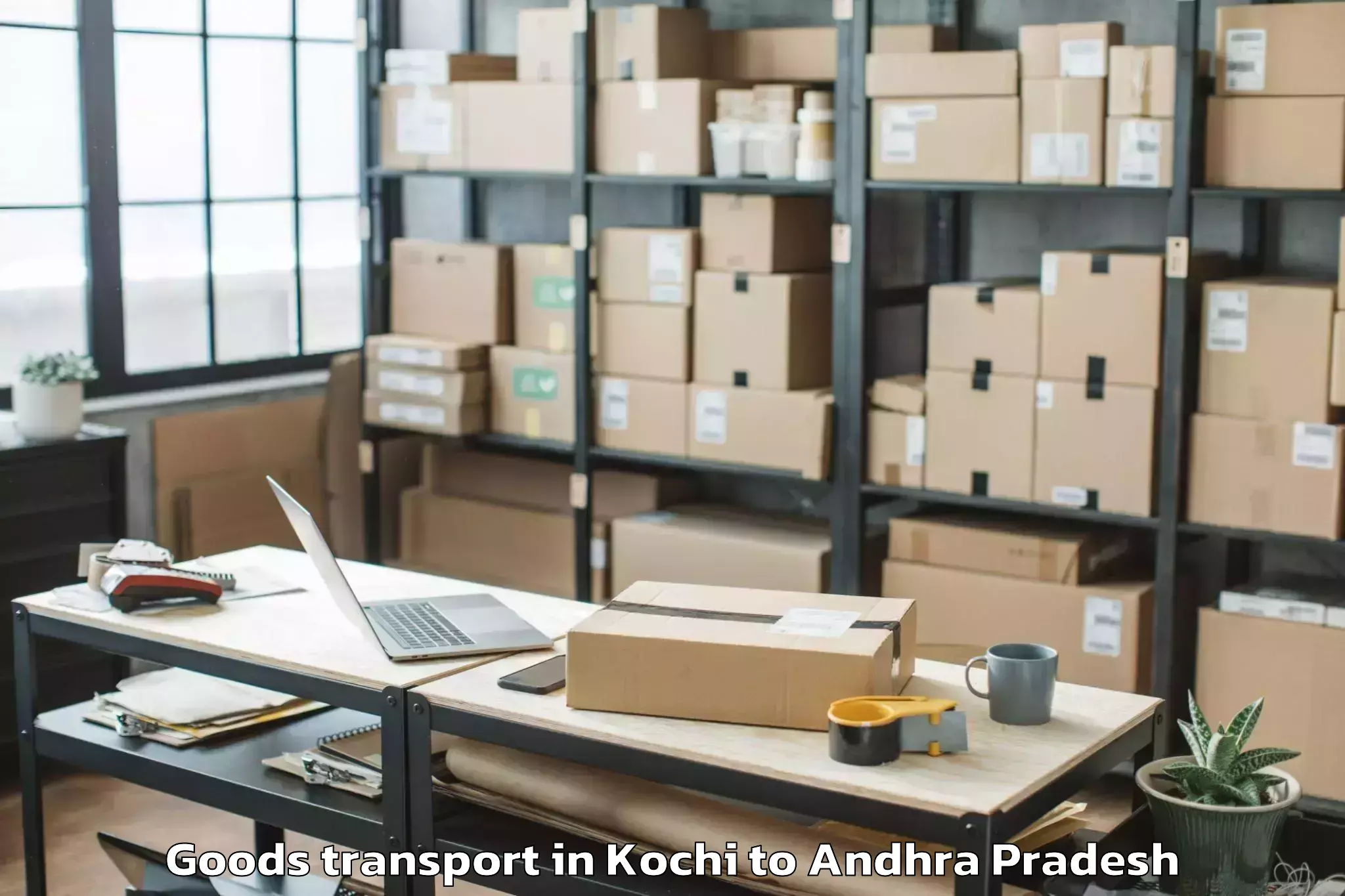 Top Kochi to Peddvaduguru Goods Transport Available